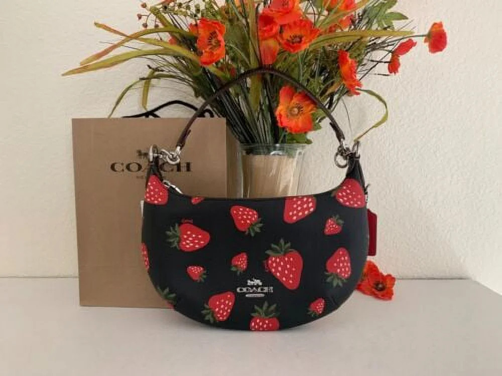 Coach Payton Small Wild Strawberry Coated Canvas Hobo Bag | Walmart (US)