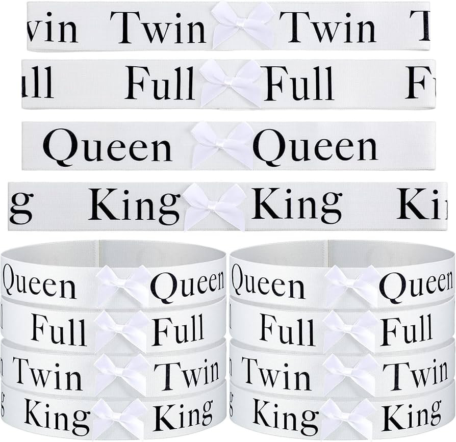 Jutom 8 Pcs Bed Sheet Organizer with Bow Sheet Closet Organization King Twin Full Queen Sheet Str... | Amazon (US)