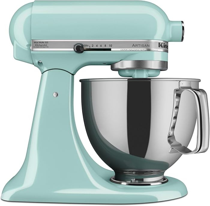 KitchenAid Artisan Series 5 Quart Tilt Head Stand Mixer with Pouring Shield KSM150PS, Ice Blue | Amazon (US)