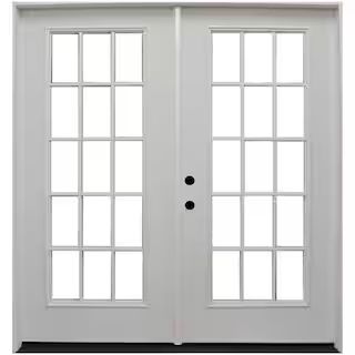 60 in. x 80 in. Element Series Retrofit Prehung Right-Hand Inswing White Primed Steel Patio Door | The Home Depot