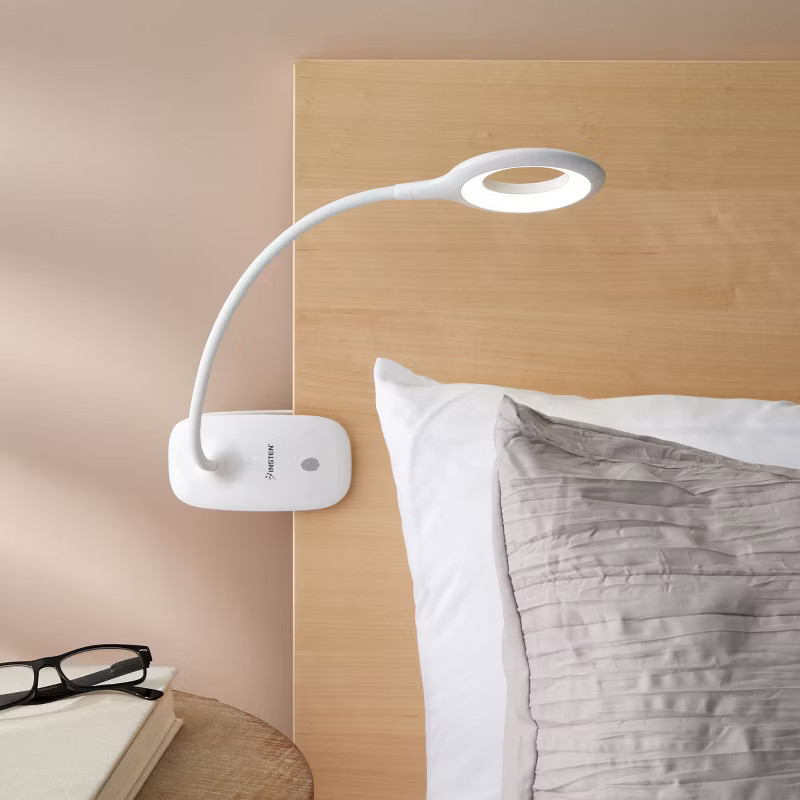 Insten LED Desk Lamp, Bright Table Lamp, Clip-On, Rechargeable, Flex Neck, Touch Control, 3 Brigh... | Target