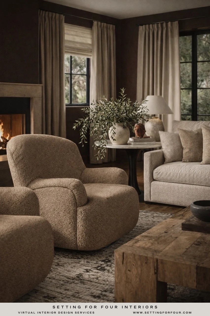 Earthy organic modern living room.
Neutral, brown, beige, armchairs, boucle, Sherpa, sofa, coffee table, decor, wood, marble, minimalist, transitional, moody, table lamp, area rug, Amazon home finds, Pottery Barn style, Arhaus, Restoration Hardware aesthetic, Arhaus style, McGee, 

#LTKHome #LTKSeasonal #LTKSaleAlert