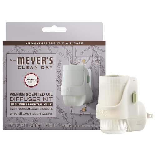 MRS. MEYER'S CLEAN DAY Premium Scented Oil Diffuser Kit, Lavender, 1 warmer and .67 fl oz refill | Amazon (US)
