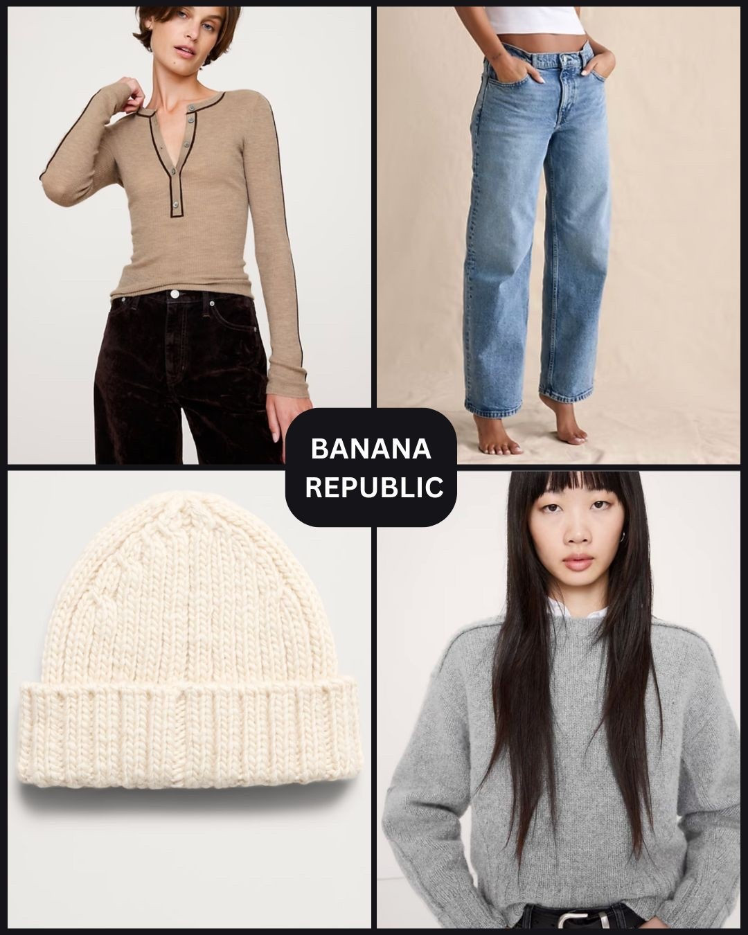 New arrivals at Banana Republic! 
-wool blazer 
-barn jacket 
-mid-rise 90s jeans
-merino cashmere sweater 
-cashmere henley 

#LTKWorkwear #LTKGiftGuide