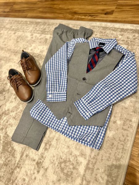 This 4 piece wedding outfit for boys is 🔥🔥. Best dressed kid at the party! 

#LTKfindsunder50 #LTKkids #LTKwedding