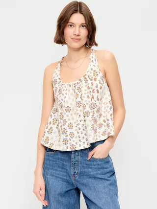 Sleeveless Trapeze Tank Top | Old Navy (US)