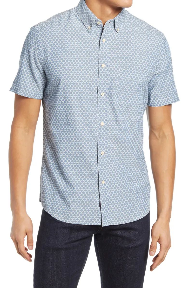 Playa Regular Fit Print Short Sleeve Button-Down Shirt | Nordstrom