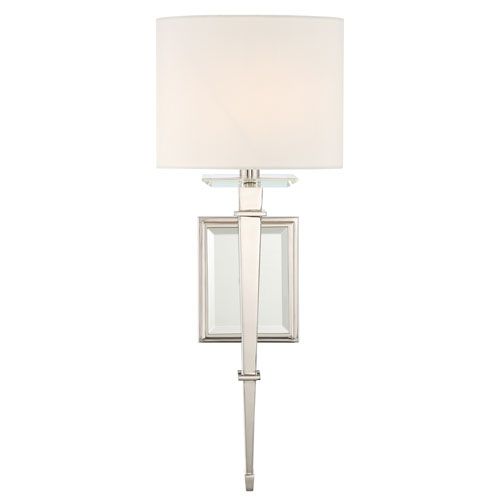 Crystorama Lighting Group Clifton One Light Polished Nickel Wall Sconce Cli 231 Pn | Bellacor | Bellacor