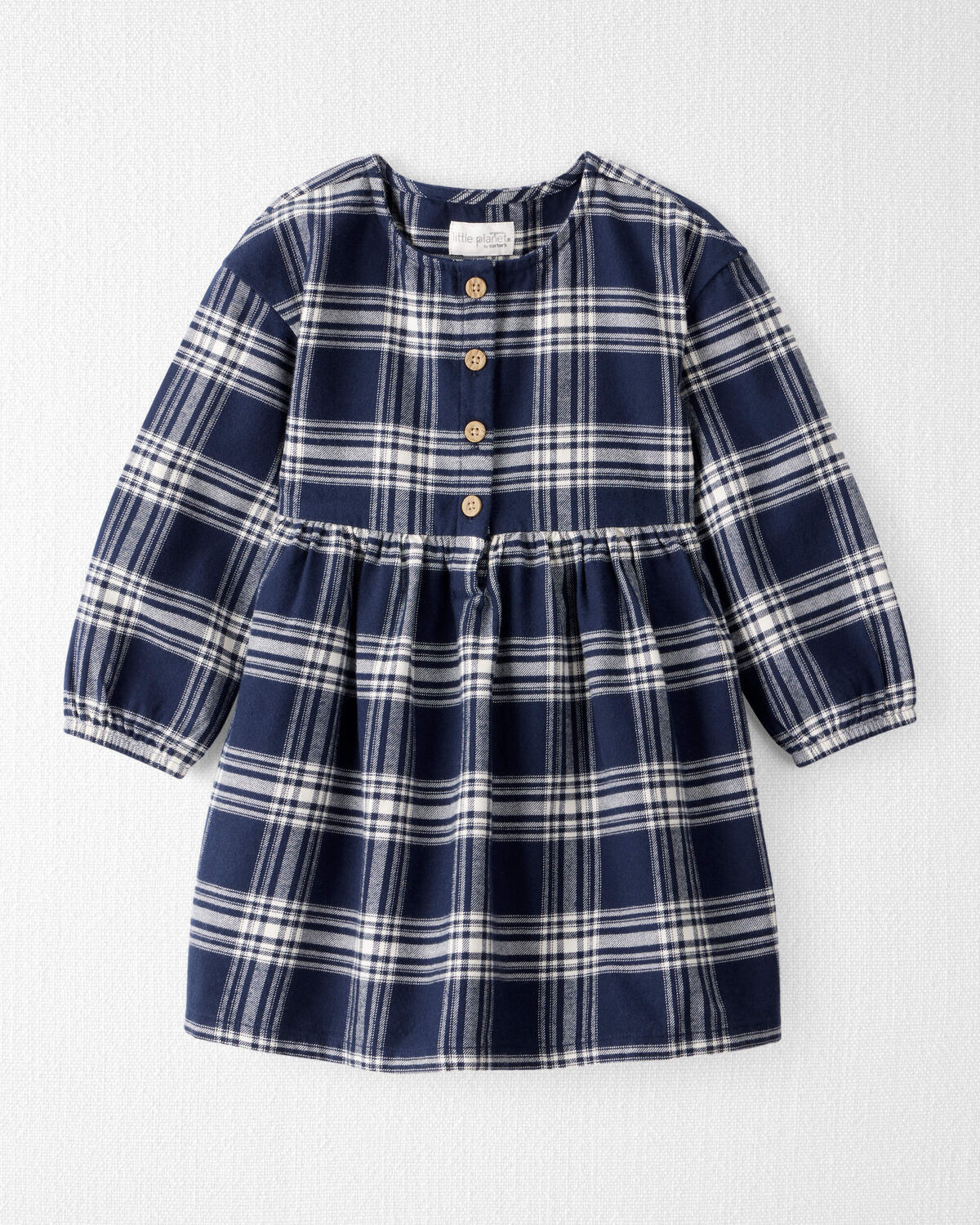 Toddler Girl Organic Cotton Flannel Dress  - Little Planet | Carter's | Carter's Inc