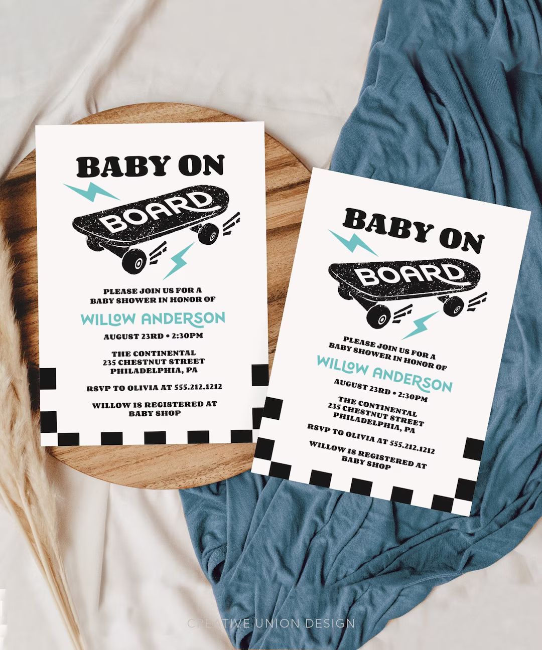 Baby on Board Baby Shower Invite Template, Skater Baby Shower Invitation, Skateboard Baby, Boy Ba... | Etsy (US)