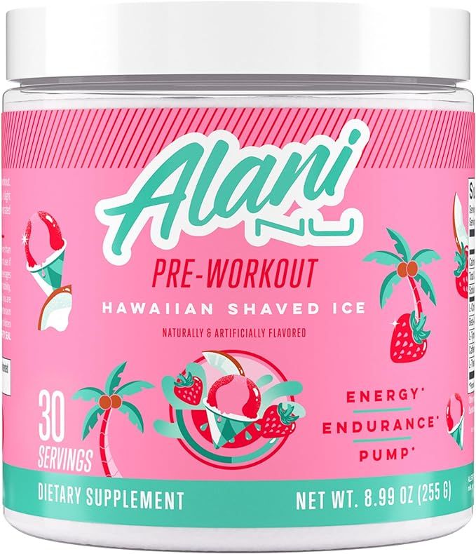 Alani Nu Pre Workout Powder Hawaiian Shaved ICE | Amino Energy Boost | Endurance Supplement | Sug... | Amazon (US)