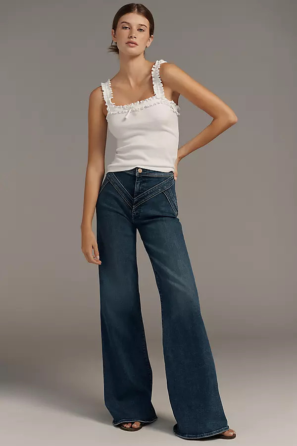 MOTHER Criss Cross Roller High-Rise Wide-Leg Jeans | Anthropologie (US)
