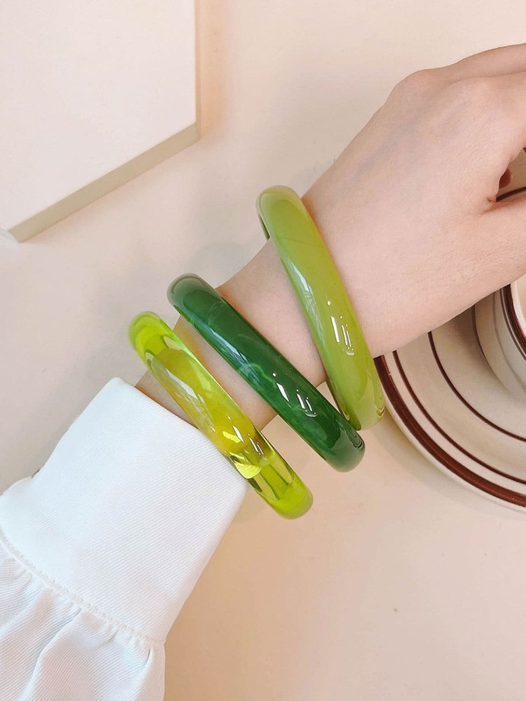 3pcs Minimalist Solid Bangle | SHEIN