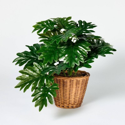 Philodendron Decorative Plant in Basket - Threshold™ designed with Studio McGee: Indoor Faux Gr... | Target