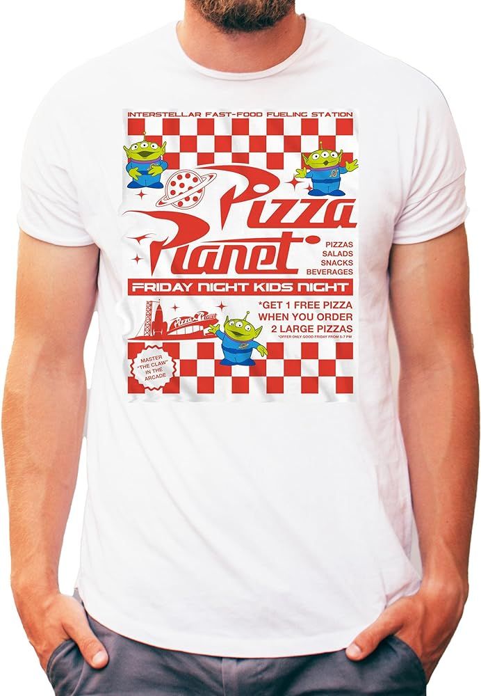 Disney Pixar Toy Story Pizza Planet Take Out Flyer Disneyland World Long Sleeve T-Shirt | Amazon (US)