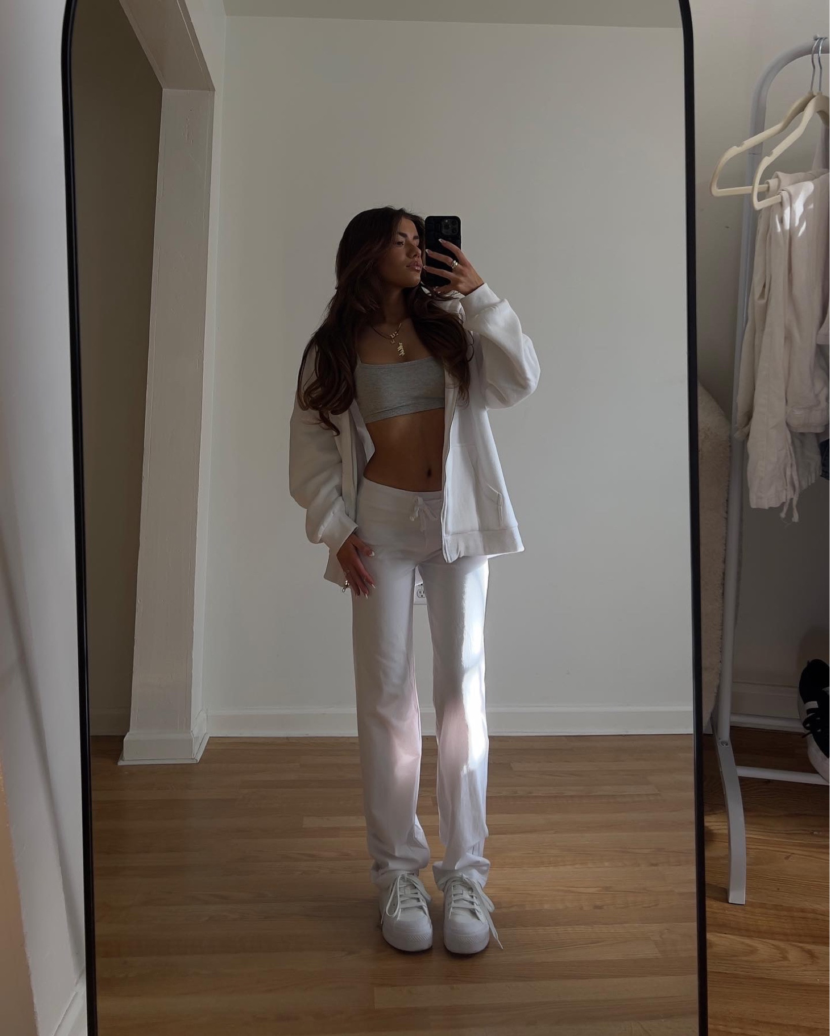 Cozy loungewear spring outfit inspo!!! medium hoodie, small pants & a 32 in the bralette! ☁️🤍 #FoundItOnAmazon 

#LTKSeasonal #LTKunder50 #LTKstyletip