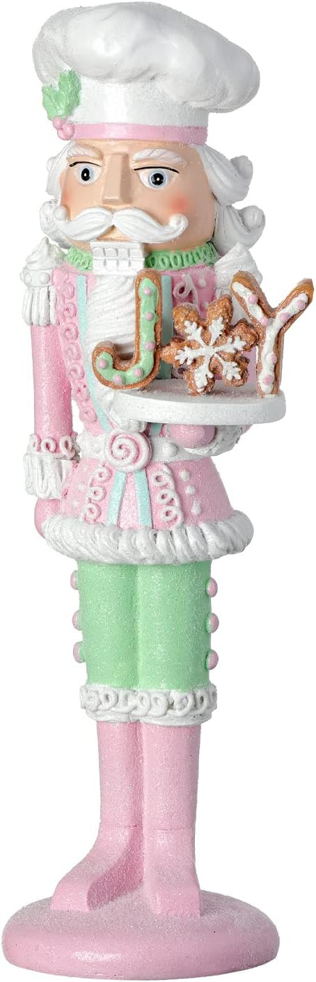 One Holiday Way 11.5-Inch Pink & Green Pastel Nutcracker Baker Figurine w/Gingerbread Joy Cookies... | Amazon (US)