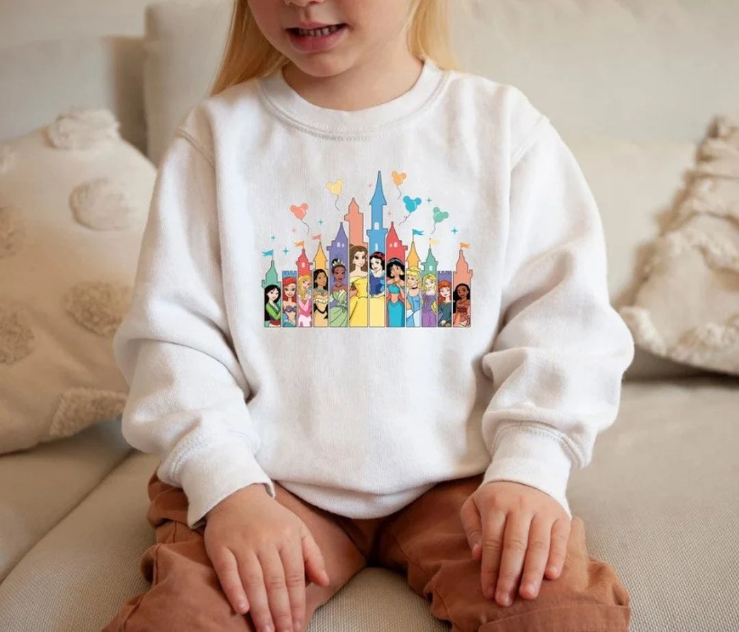 Princess Castle Sweatshirtkids Disney Castledisney Girl - Etsy | Etsy (US)