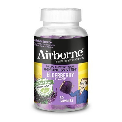 Airborne Adult Elderberry Gummies with Vitamin C & Vitamin D - 50ct | Target