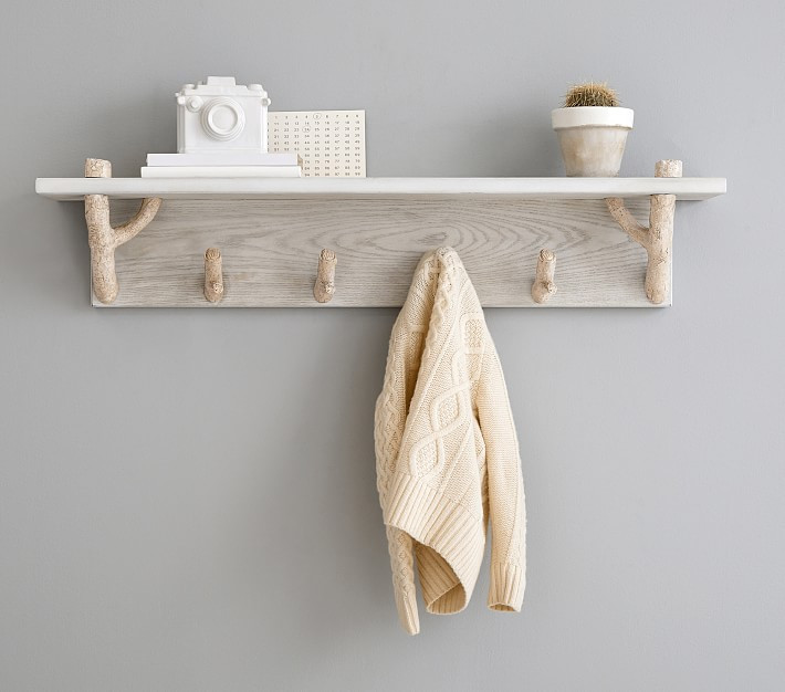 Birch Shelf with Pegs | Pottery Barn Kids