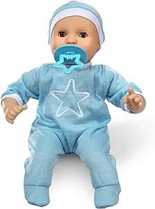 Melissa & Doug Mine to Love Jordan 12” Light Skin-Tone Boy Baby Doll with Romper, Cap, Pacifier | Amazon (US)