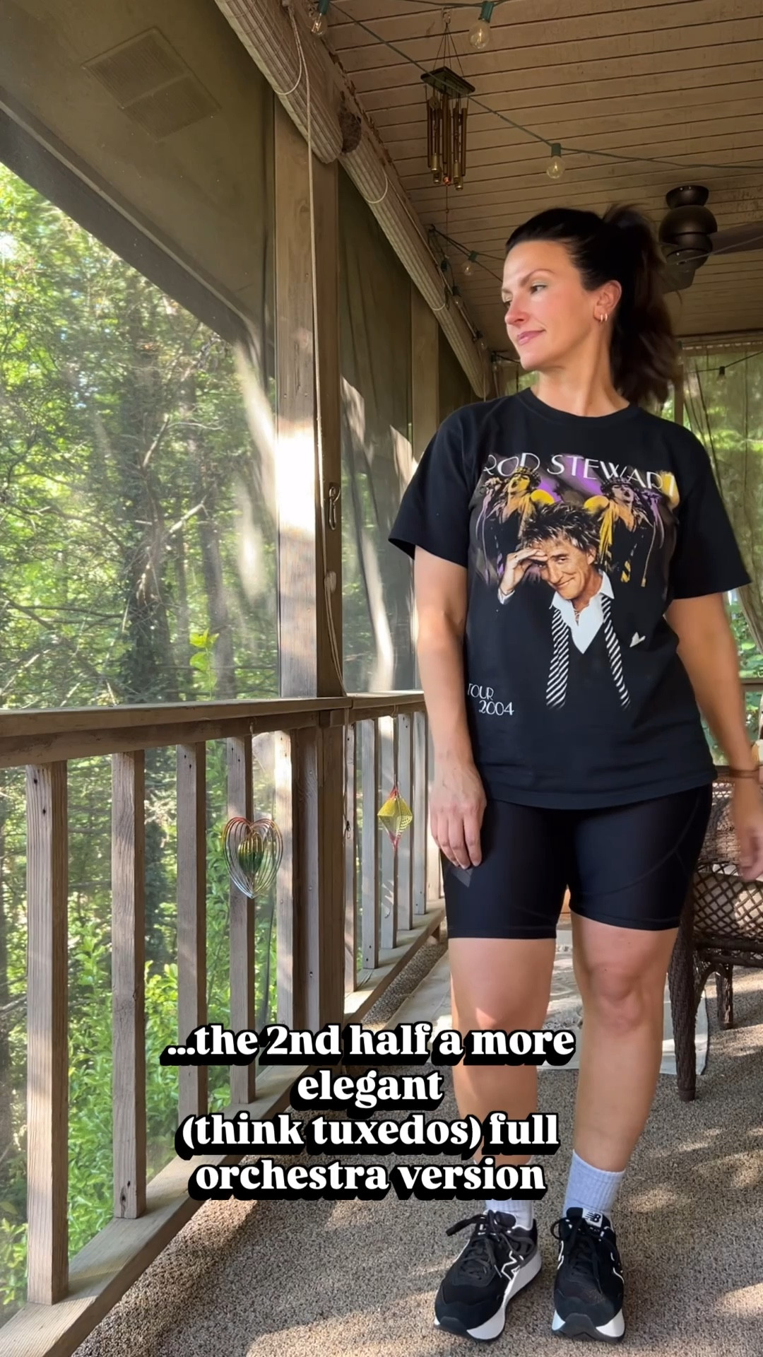 Another special vintage concert tee
This time it is Rod Stewart 2004
Some fun trivia facts for you too! 
I love wearing concert tees with biker shorts and sneaks for a funky casual look.
These are the most comfiest sneakers!

#LTKShoeCrush #LTKActive #LTKOver40