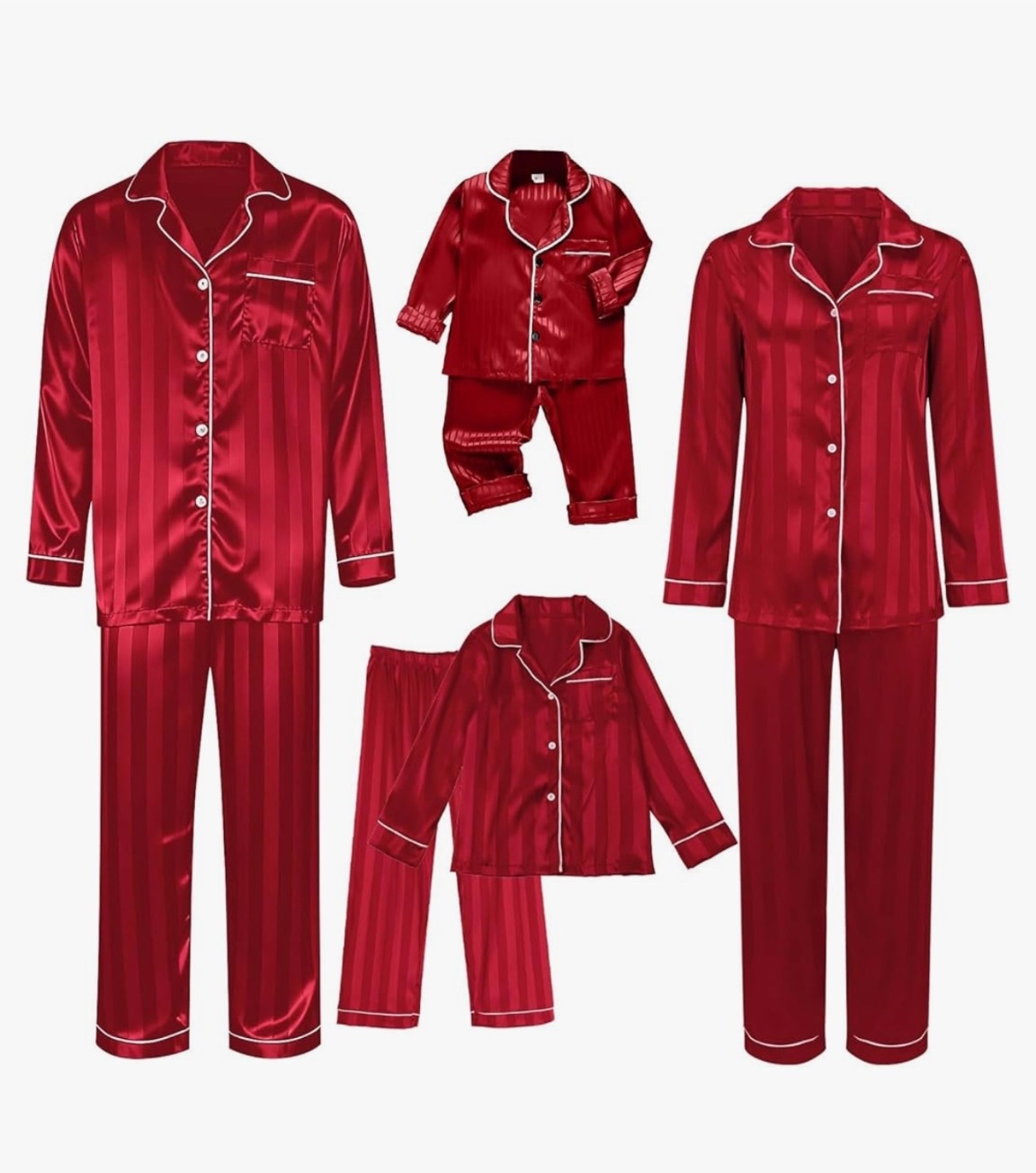 Red Striped Silk Family Pajamas 🎄✨ Luxurious matching holiday PJs in soft, smooth silk — perfect for Christmas morning, family photos, and cozy festive moments. Stylish, comfy, and holiday-ready ❤️

#LTKSeasonal #LTKFamily #LTKHoliday