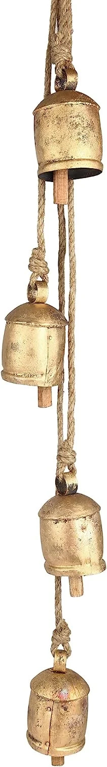 Vivanta Giant Cow Bells Set Rustic Vintage Lucky Harmony Cow Bells On Rope, 4 Inch 4 Bells Cluste... | Walmart (US)
