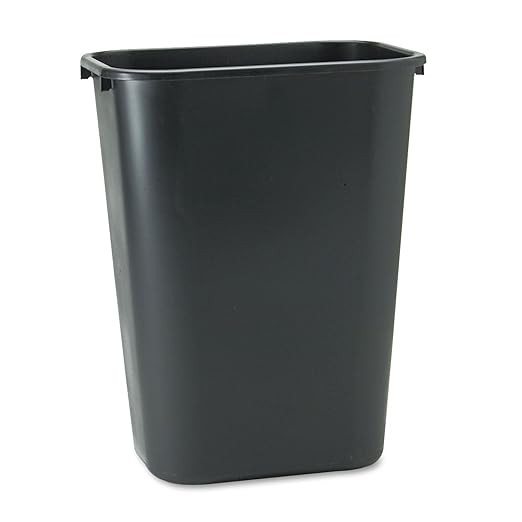 Rubbermaid Commercial Wastebasket Trash Container, 41QT/10.25 GAL, Plastic, Black, Stackable Tras... | Amazon (US)