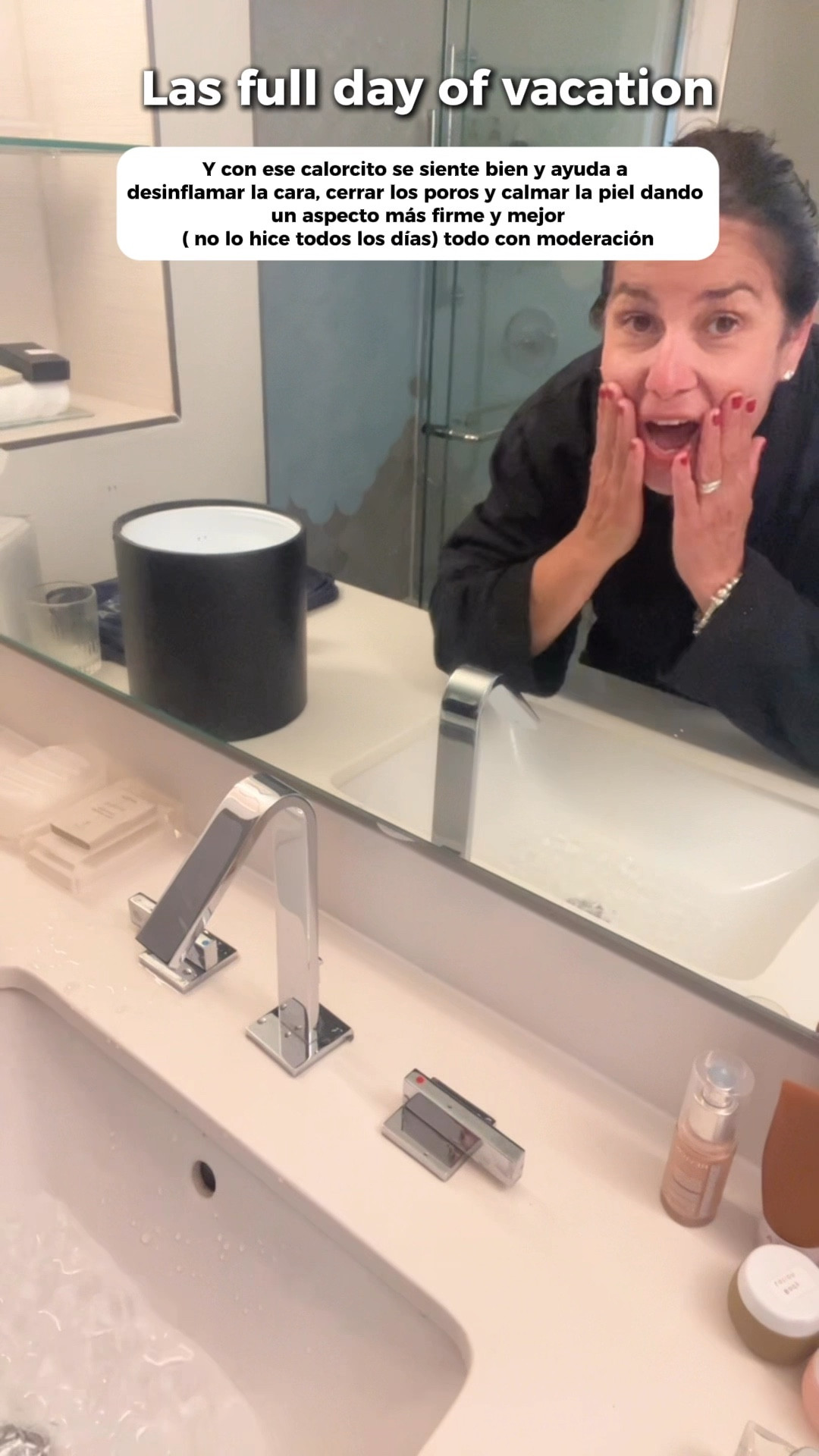 Rutina que me ayudó mucho en los últimos días en vacaciones donde sentí que me alivió con la exposición al sol y evitar la cara cansada o hinchada . Ahora que estoy de vuelta en casa puedo notar que aunque me tosté como una langosta 🦐🤪 muchas partes del cuerpo 😜 la cara no se quemó ni se me ha escamado. Rutina facial con hielo, luego skincare aunque rápida es efectiva, pelo limpio, maquillaje ligero. Simples cosas que hacen diferencia ! 
.

Algo que no les he dicho aún es que me traje este abanico 😆 fue super útil ! 
.

.

#LTKBeauty #LTKTravel #LTKStyleTip