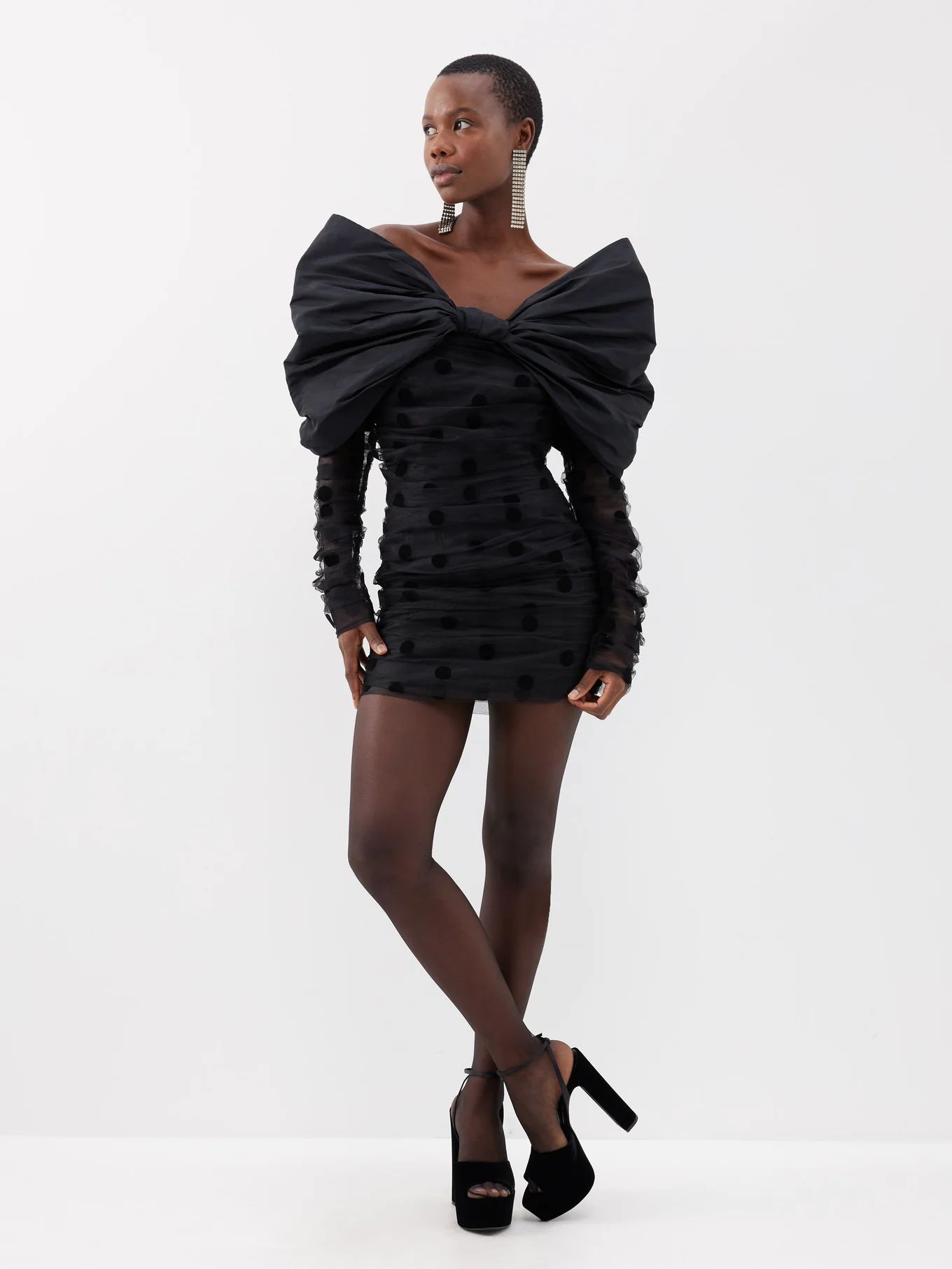 Polka-dot flocked-tulle mini dress | Nina Ricci | Matches (US)