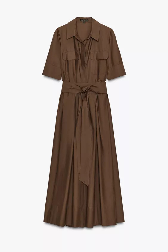 ZW COLLECTION POPLIN DRESS | Zara US