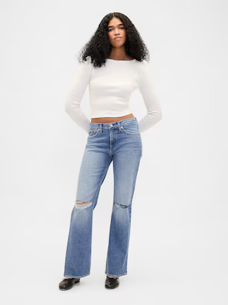 Mid Rise Relaxed Straight Jeans | Gap (US)