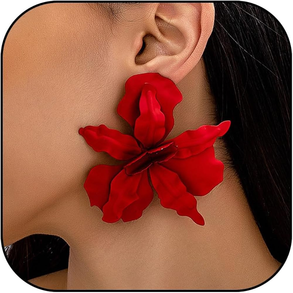 Flower Earrings for Women Dangle Statement Trendy Floral Stud Earrings Jewelry Spring Summer Dres... | Amazon (US)