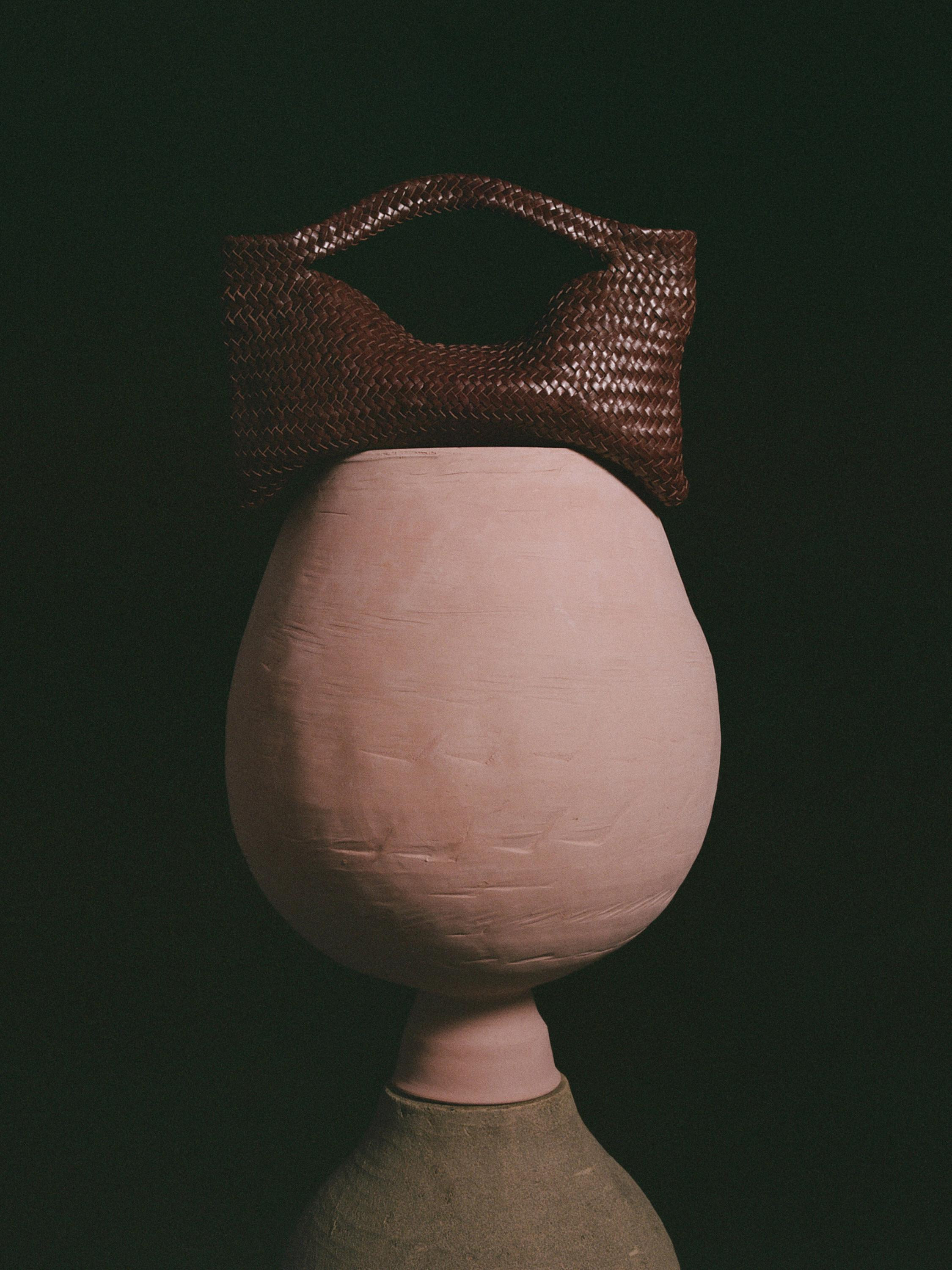 Medium woven nappa leather bag | Massimo Dutti UK