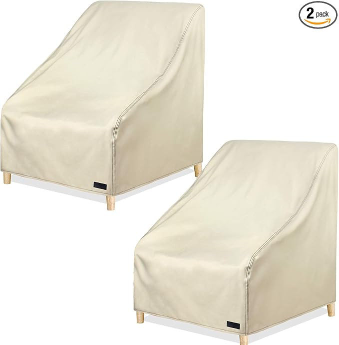 NettyPro Patio Chair Covers for Outdoor Furniture 2 Pack, Waterproof Heavy Duty Lawn Patio Furnit... | Amazon (US)