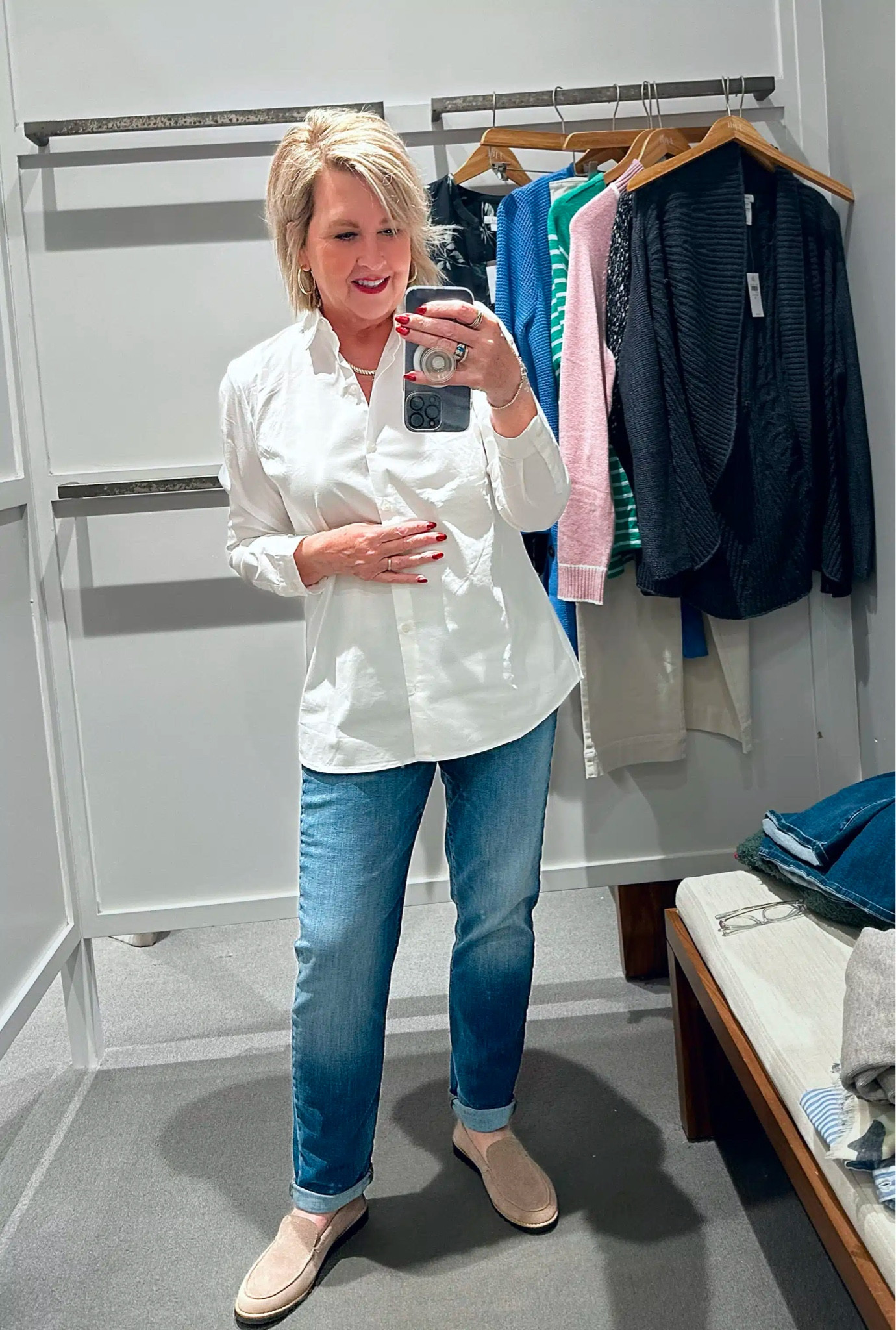 Classic white button down shirt is a size medium and my boyfriend jeans are an 8. Such great pieces to have in your wardrobe that you could wear with almost anything!

#LTKStyleTip #LTKShoeCrush #LTKWorkwear