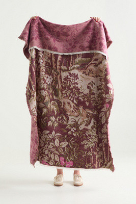 Woven Jacquard Patterned Throw Blanket | Anthropologie (US)