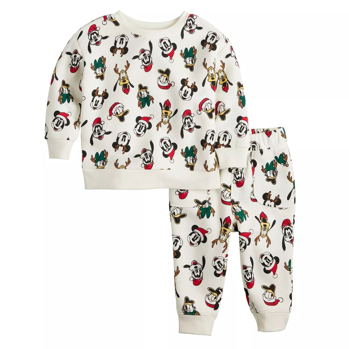 Disney's Mickey Mouse & Friends Baby 2-pc. Holiday Quilted Top & Joggers Set by Jumping Beans® | Kohl's