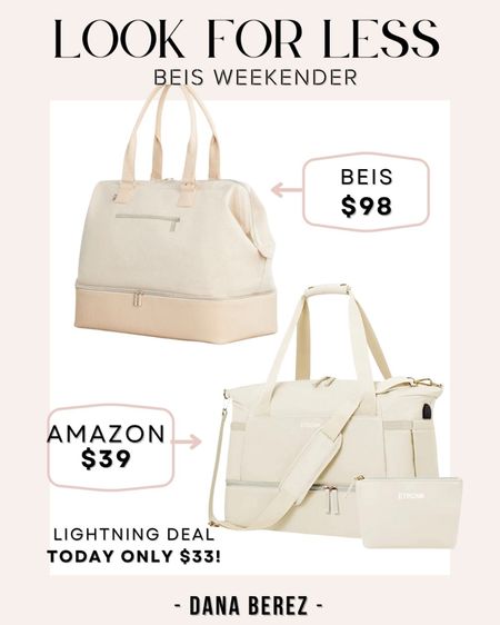 Amazon lightning deal beis weekender bag dupe! Cream weekender bag 

#beisdupe #amazonweekender #amazonbag #amazoncarryon #weekenderbag 

#LTKFind #LTKSeasonal #LTKU