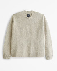 Men's Oversized Marled Crew Sweater | Men's Tops | Abercrombie.com | Abercrombie & Fitch (US)