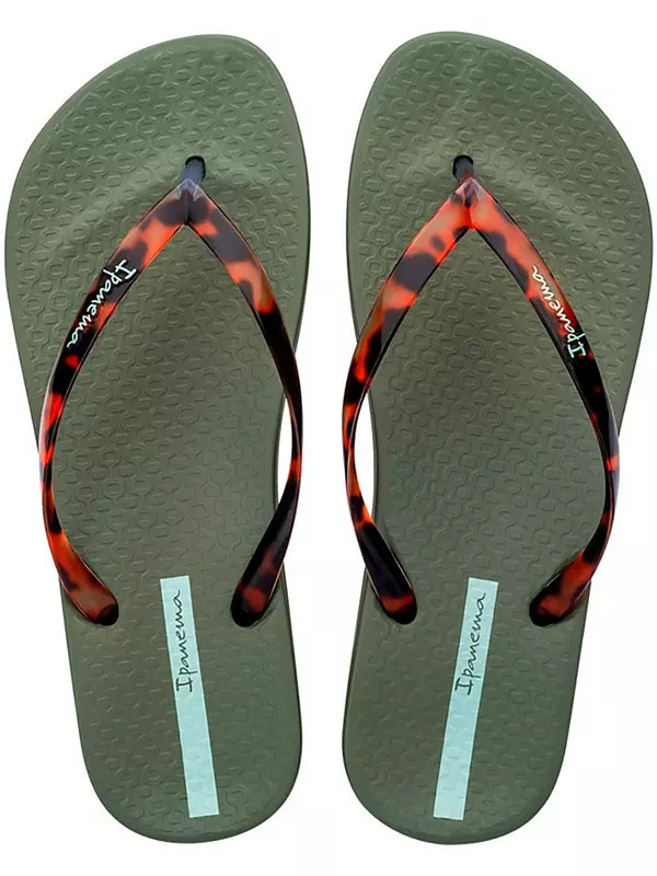 Ipanema Anat Connect Tortoise Shell Flip Flop - Green | Very (UK)
