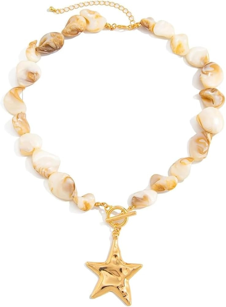 TAYIM7 Star Necklace for women Chunky Gold Fashion Accessories Ocean Unique Gifts for .at7 | Amazon (US)