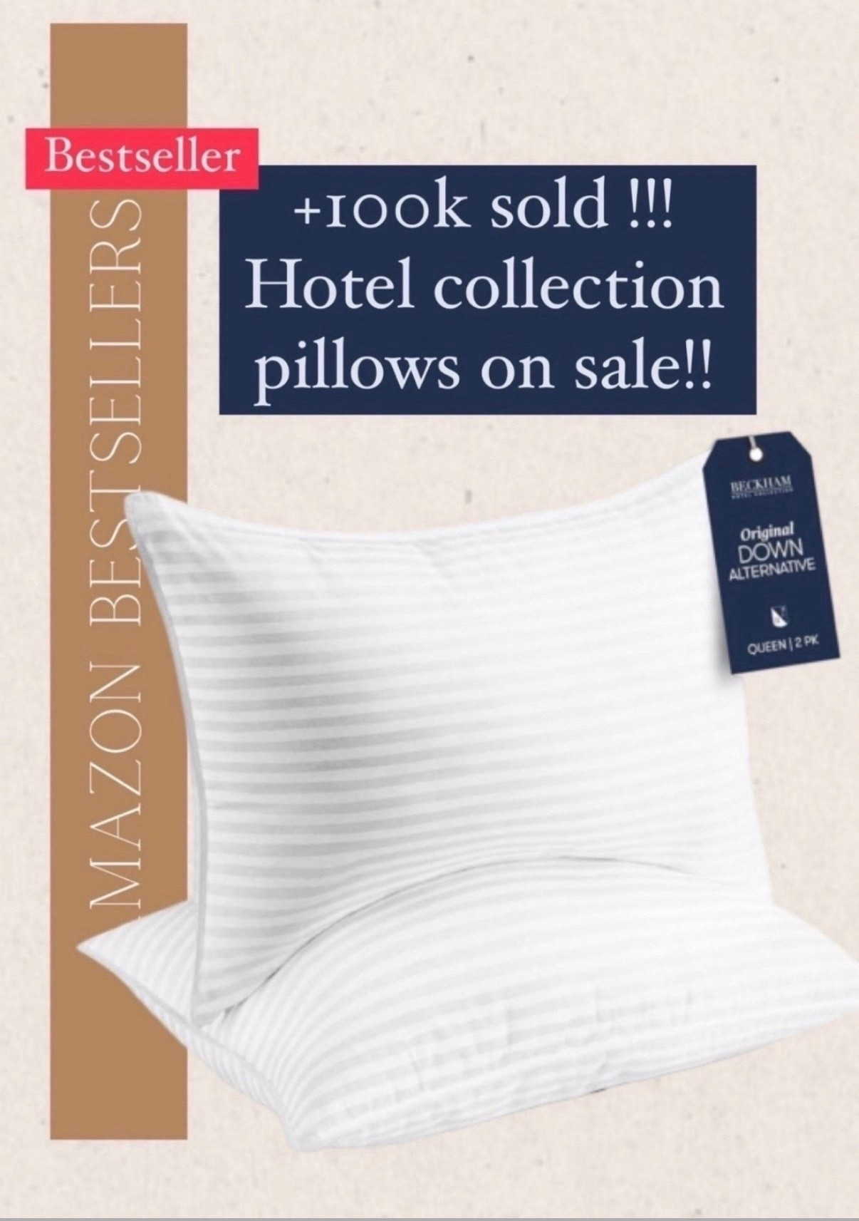 This hotel collection pillow has been a most loved bestseller and if you are in the market for new pillows then you should take a look.  There is a deal on it right now