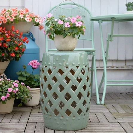August Grove® Tillia Semi-Porcelain Garden Stool | Wayfair North America