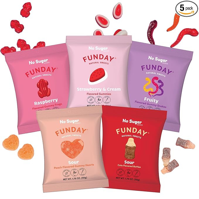 FUNDAY The Can't Decide Box - 5 Delicious Assorted Flavors - Gluten Free Sweet & Sour Candy Gummi... | Amazon (US)