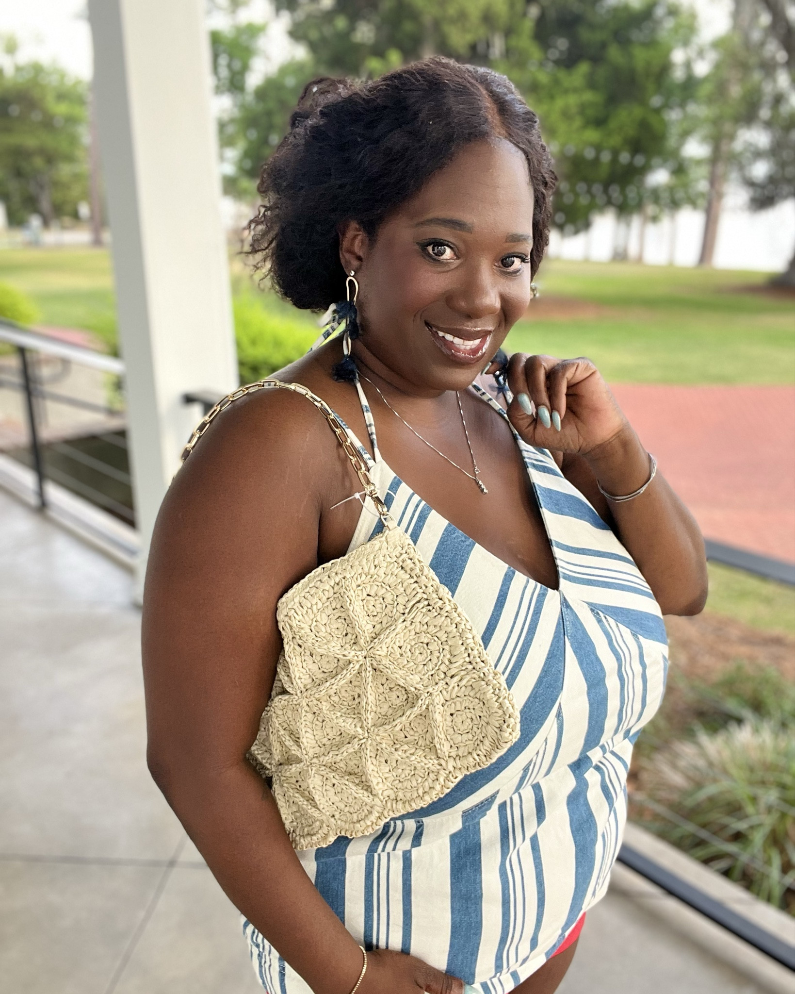 Serving seaside slay in stripes and sass! This Target fit is giving vacation ease with everyday fab—because bold colors and bold curves belong everywhere, especially in the sand. Shop the look on my LTK and turn heads with every step!🏝️🌊☀️

I am wearing a size XXL in the top and size 17 shorts.

#TargetStyle #TargetFinds #PlusSizeStyle #BeachReady #CurvyAndConfident #AffordableFashion #OOTD #VacationStyle #LTKCurves #TargetSummerVibes #StyleOnABudget

#LTKFindsUnder50 #LTKPlusSize #LTKStyleTip