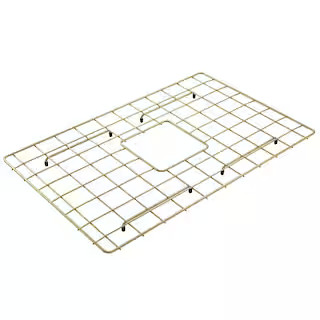 24.25 in. L x 15.5 in. W Bottom Grid 2.0 in Brushed Gold for 27 in. 1628 Single Bowl Sink | The Home Depot
