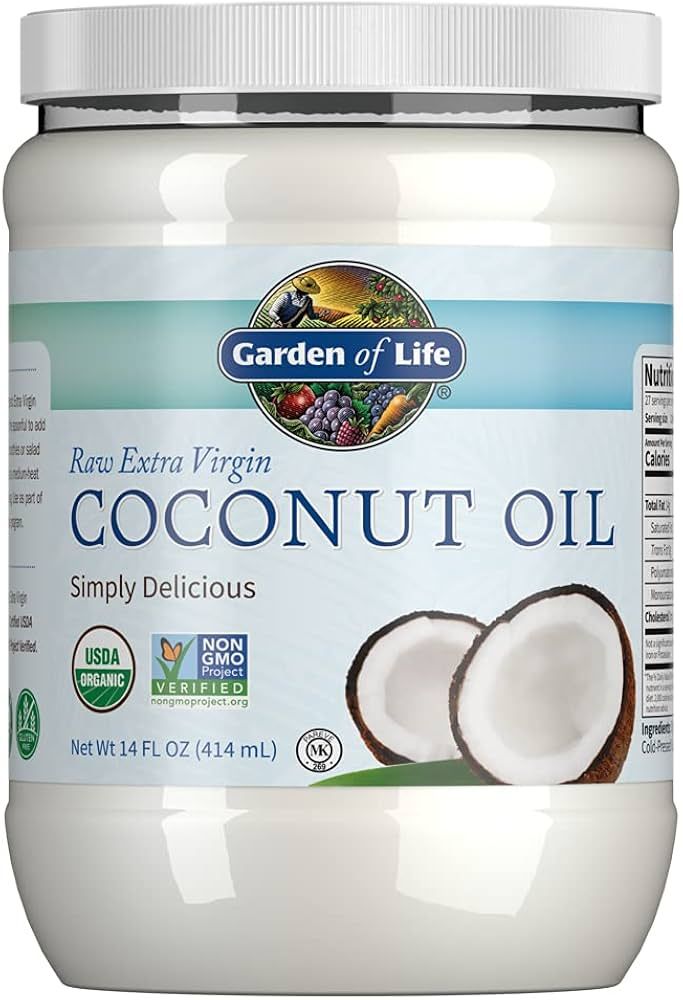 Garden of Life Organic Extra Virgin Coconut Oil - Unrefined Cold Pressed Plant Based Oil for Hair... | Amazon (US)