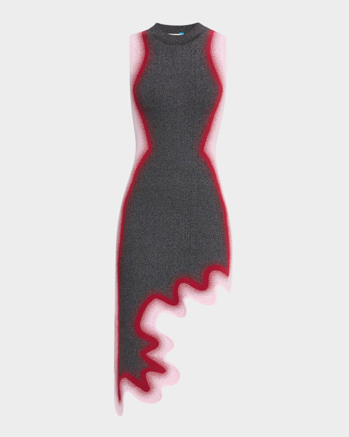 Hailey Reflective Wavy Asymmetric Dress | Neiman Marcus